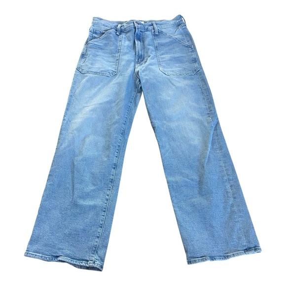 MOTHER The Patch Rambler Jeans Sz 32 Norway, Dude Wide Leg - Picture 4 of 10